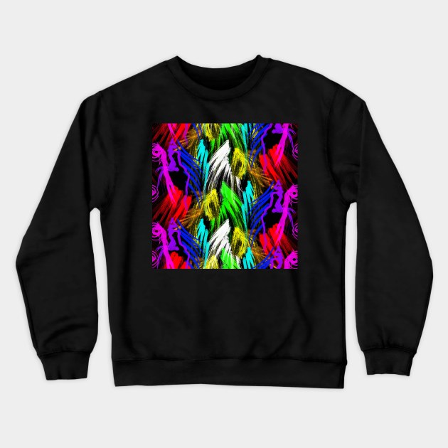 Watercolor splatter effect, neon colors Crewneck Sweatshirt by ilhnklv